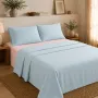 Σετ Σεντόνια Υπέρδιπλα 4 Τεμαχίων 240x260cm 100% Βαμβάκι 200TC Γαλάζιο - Ροζ
