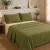 Σετ Σεντόνια Υπέρδιπλα 4 Τεμαχίων 240x260cm 100% Βαμβάκι 200TC Λαδί- Εκρού