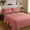 Σετ Σεντόνια Υπέρδιπλα 4 Τεμαχίων 240x260cm 100% Βαμβάκι 200TC Σάπιο Μήλο - Γκρί