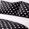Σετ Σεντόνια Υπέρδιπλα 4 Τεμαχίων 240x260cm Βαμβακοσατέν 300TC Μαύρο Πουά