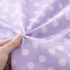Σετ Σεντόνια Υπέρδιπλα 4 Τεμαχίων 240x260cm Βαμβακοσατέν 300TC Μωβ Πουά