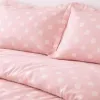 Σετ Σεντόνια Υπέρδιπλα 4 Τεμαχίων 240x260cm Βαμβακοσατέν 300TC Ροζ Πουά