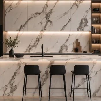 Πάνελ PVC Μαρμάρου Crystal White Marble Glossy 122x244cm (3mm) για Επένδυση Τοίχου - CWM-04