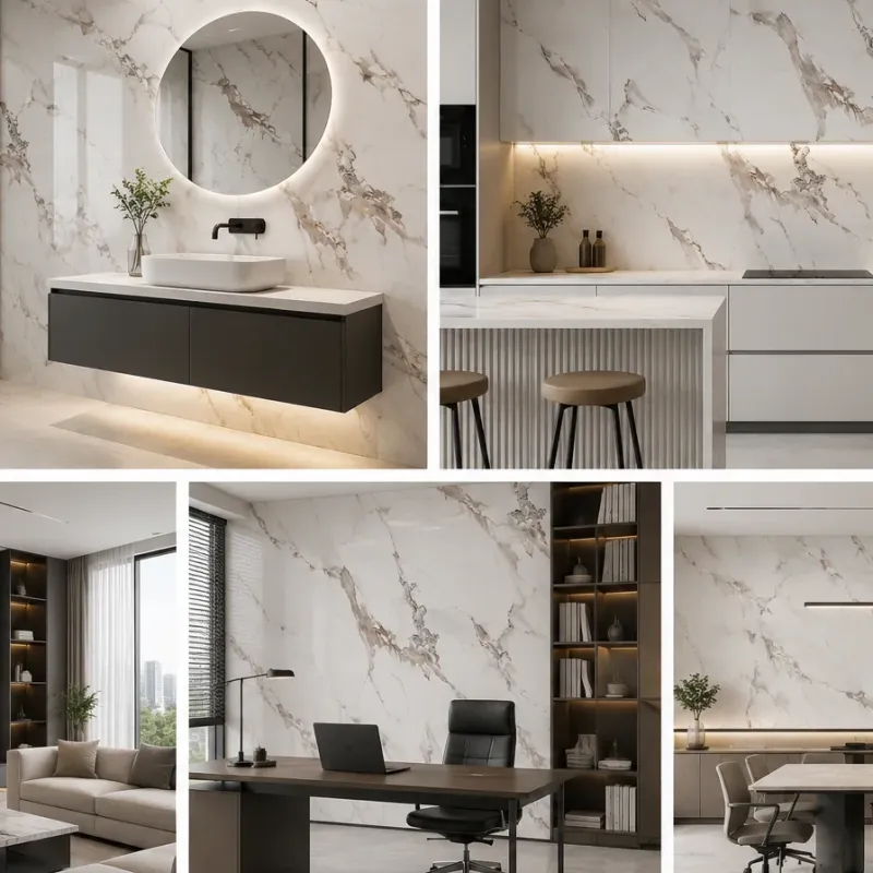 Πάνελ PVC Μαρμάρου Pearl Beige Onyx Glossy 122x244cm (3mm)