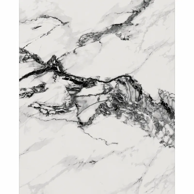 Πάνελ PVC Μαρμάρου White Black Crystal Marble Glossy 122x244cm (3mm)
