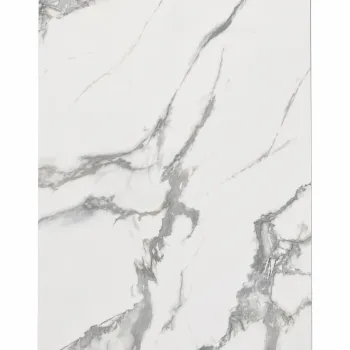 Πάνελ PVC Μαρμάρου White Grey Marble Glossy 122x244cm 3mm | Premium Επένδυση Τοίχου