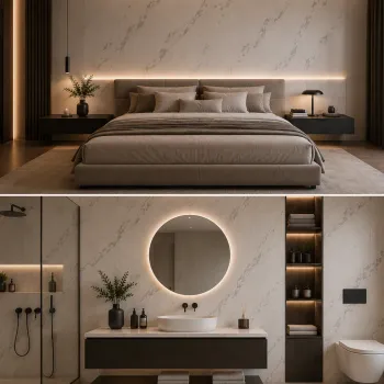 Πάνελ PVC Μαρμάρου White Grey Marble Glossy 122x244cm 3mm | Premium Επένδυση Τοίχου