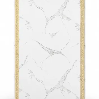 Πάνελ PVC Μαρμάρου White Gold Greek Glossy 122x244cm 3mm για Επένδυση Τοίχου