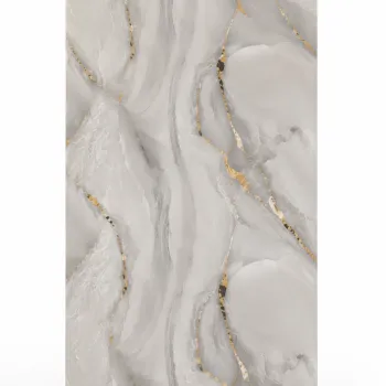Πάνελ PVC Μαρμάρου Grey Onyx Gold Glossy 122x244cm 3mm | Premium Luxury Wall Panel GOG-06
