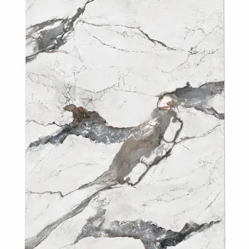 Πάνελ PVC Μαρμάρου Luxury Stone Grey Glossy 122x244cm 3mm για Επένδυση Τοίχου