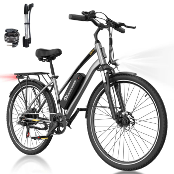 Ηλεκτρικό Ποδήλατο 28" 250W με Αποσπώμενη Μπαταρία 36V 12Ah & Αυτονομία έως 90km - Ασημί