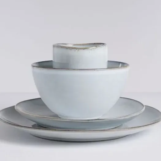 Σετ Σερβίτσιο Φαγητού 16 Τεμαχίων Κεραμικό Stoneware Γκρι για 4 Άτομα