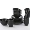 Σετ Σερβίτσιο Φαγητού 16 Τεμαχίων Κεραμικό Stoneware Μαύρο για 4 Άτομα