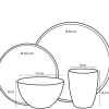 Σετ Σερβίτσιο Φαγητού 16 Τεμαχίων Κεραμικό Stoneware Μαύρο για 4 Άτομα