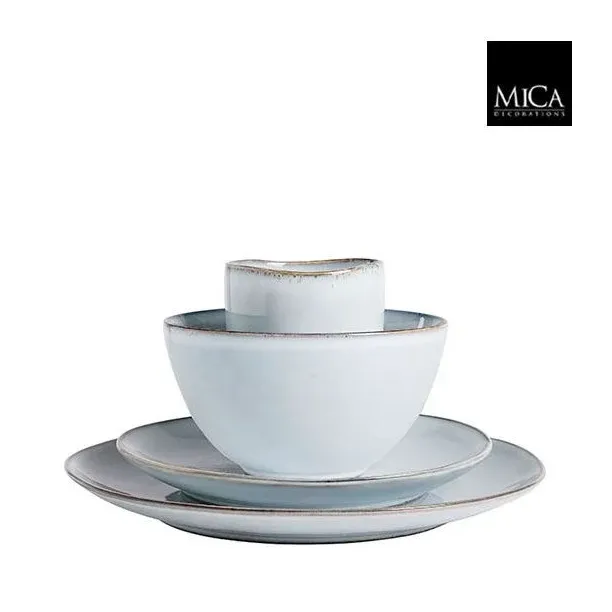 Σετ Σερβίτσιο Φαγητού 16 Τεμαχίων Κεραμικό Stoneware Γκρι για 4 Άτομα